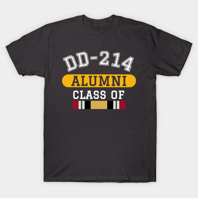 DD-214 Alumni Class of Iraq War Veteran Pride T-Shirt by Revinct_Designs